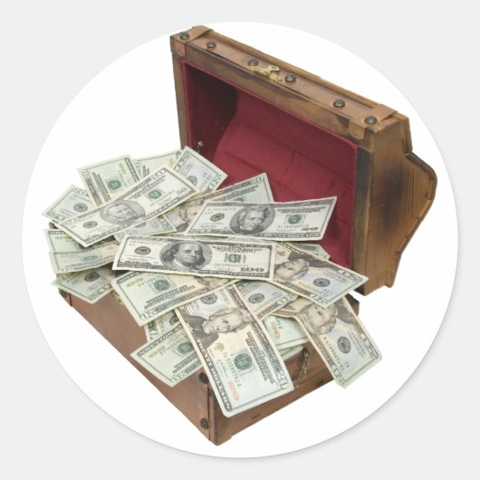 SchatBorstGeld100309 Ronde Sticker (Voorkant)