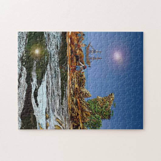 schateiland legpuzzel (Horizontaal)