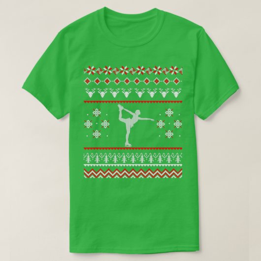 Schatende kerstcadeautjes in de loop t-shirt (Design voorkant)