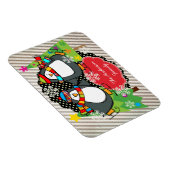 Schatende pinguïns Gepersonaliseerde Vakantie Flex Magneet (Rechterzijde)