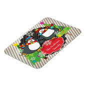 Schatende pinguïns Gepersonaliseerde Vakantie Flex Magneet (Linkerzijde)