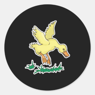 schatgele eend ronde sticker