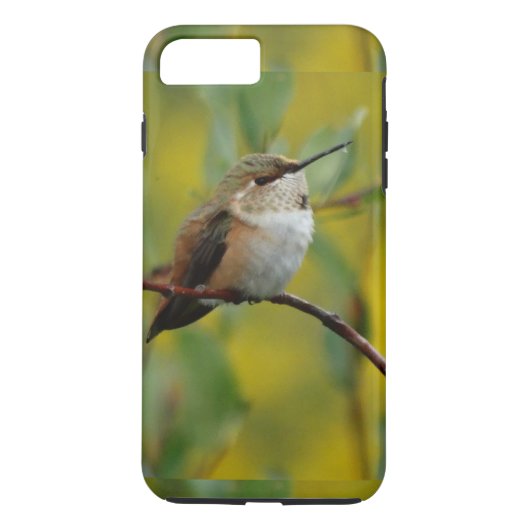 schatgroene Hummingbird gele achtergrond Case-Mate iPhone Case (Achterkant)