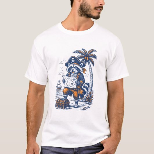 Schatjagende Wasbeer T-shirt (Voorkant)