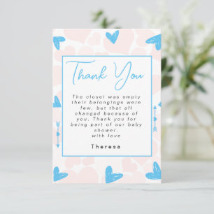 schatje BABY SHOWER Bedankkaart