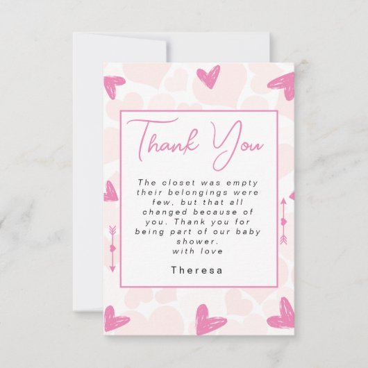 schatje | BABY SHOWER Bedankkaart (Voorkant)