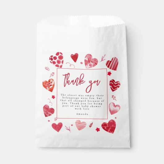 schatje | Baby shower Dank u Bedankzakje (Voorkant)