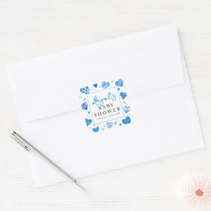 schatje   BABY SHOWER Vierkante Sticker