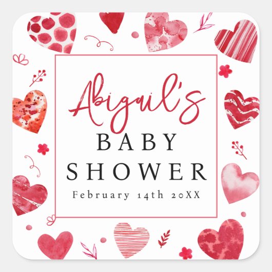schatje | BABY SHOWER Vierkante Sticker (Voorkant)