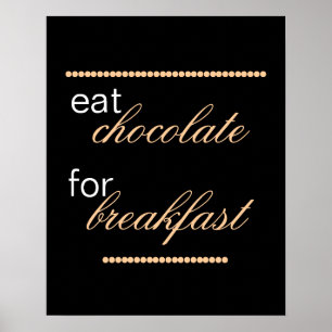 schatje chocolademarakter typografie keukenkunst poster