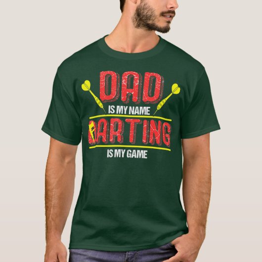 Schatje en pappie grappenmaakster dart pap t-shirt (Voorkant)
