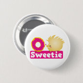 schatje HEDGEHOG Ronde Button 5,7 Cm (Voorkant /achterkant)