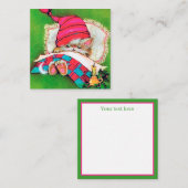 schatje kerstcadeautje met een oogje tekst toevoeg notitiekaartje (Voorkant / Achterkant)