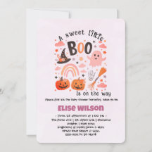 Schatje kleine Halloween boo is onderweg