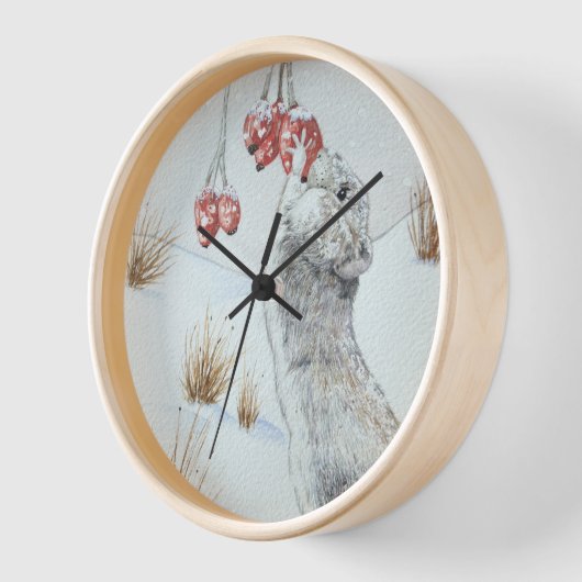 schatje muis wintersneeuwscène wild (Hoek)