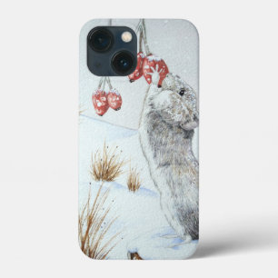 schatje muis wintersneeuwscène wild Case-Mate iPhone case