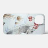 schatje muis wintersneeuwscène wild Case-Mate iPhone case (Achterkant (horizontaal))