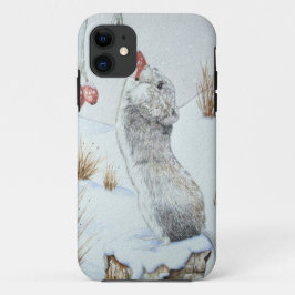 schatje muis wintersneeuwscène wild Case-Mate iPhone case
