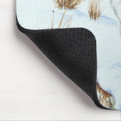 schatje muis wintersneeuwscène wild muismat (Hoek)