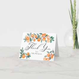 schatje | Oranje Baby shower Dank u Bedankkaart