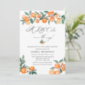 schatje | ORANJE BABY SHOWER Kaart (Staand voorkant)