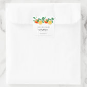 schatje | Oranje citrusvruchten | Boeketiket Vierkante Sticker (Tas)