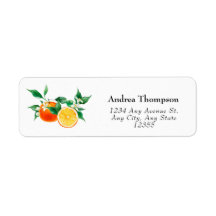 schatje | Oranje citrusvruchten | Label retouradre