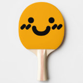 Schatje Smiley Gezicht Oranje Ping Pong Batje (Voorkant)