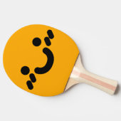 Schatje Smiley Gezicht Oranje Ping Pong Batje (Zijkant)