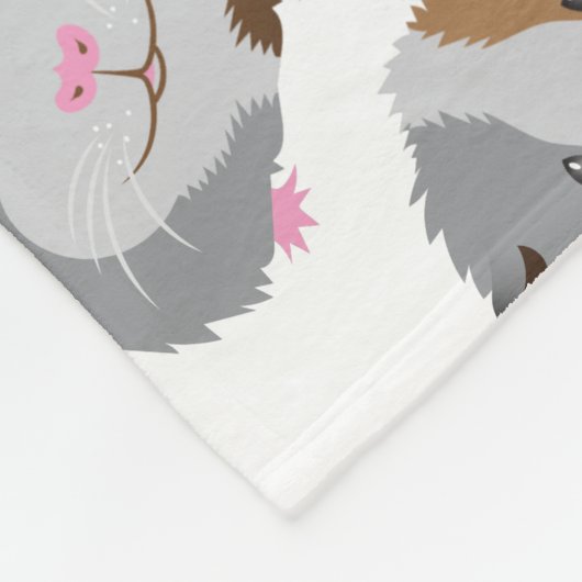 schatje van een proefkonijn fleece deken (Hoek)