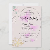 schatje voor florale en vlinderbloemkool kaart (Voorkant)