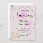 schatje voor florale en vlinderbloemkool kaart (Voorkant / Achterkant)