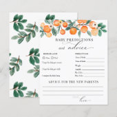 schatje | Voorspellingsadvies Baby shower (Voorkant / Achterkant)