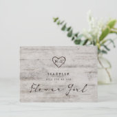 Schatje Wees ons Bloemenmeisje-voorstel Kaart (Staand voorkant)