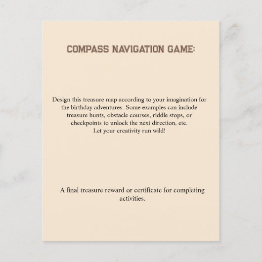 Schatkaart Papierblad (Achterkant)