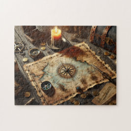 Schatkaart van de kapitein Nautilaal avontuur deco Legpuzzel