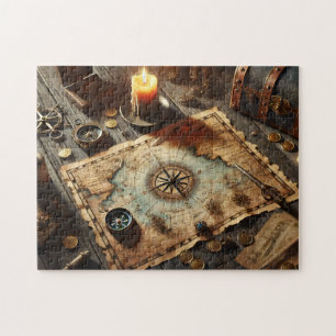 Schatkaart van de kapitein Nautilaal avontuur deco Legpuzzel