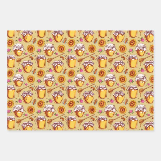 Schatkafels voor honingbijen Reeks 3 vellen papier (Voorkant)