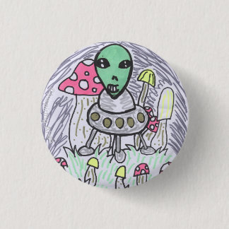 Schatkist Alien Speld door Inspiring Alien Ronde Button 3,2 Cm