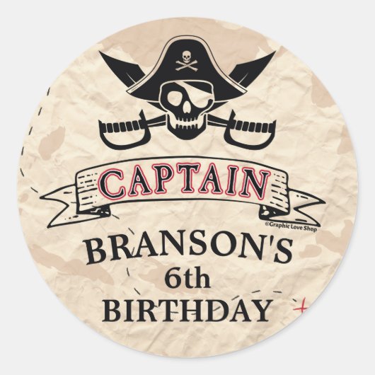  schatkist Birthday Ronde Sticker (Voorkant)