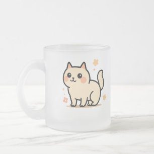 Schatkist Cartoon Kitty Cadeau voor Kat Liefhebber Matglas Koffiemok