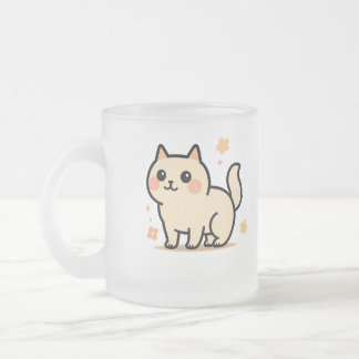 Schatkist Cartoon Kitty Cadeau voor Kat Liefhebber Matglas Koffiemok