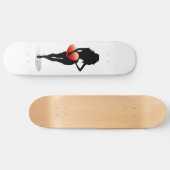 Schatkist jonge vrouw met hart skateboard (Horizontaal)