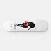 Schatkist jonge vrouw met hart skateboard (Horizontaal)