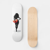Schatkist jonge vrouw met hart skateboard (Voorkant)