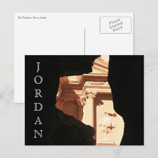 schatkist jordan petra briefkaart (Voorkant / Achterkant)