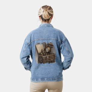 Schatkist met tandwielen denim jacket