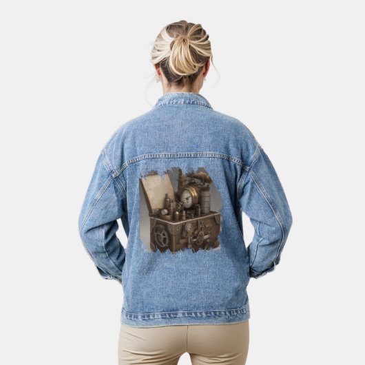Schatkist met tandwielen denim jacket (Model)