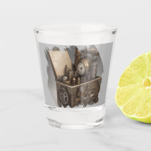 Schatkist met tandwielen shot glas