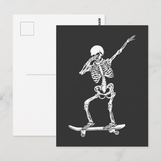 Schatkist Skeletspatbord Briefkaart (Voorkant / Achterkant)